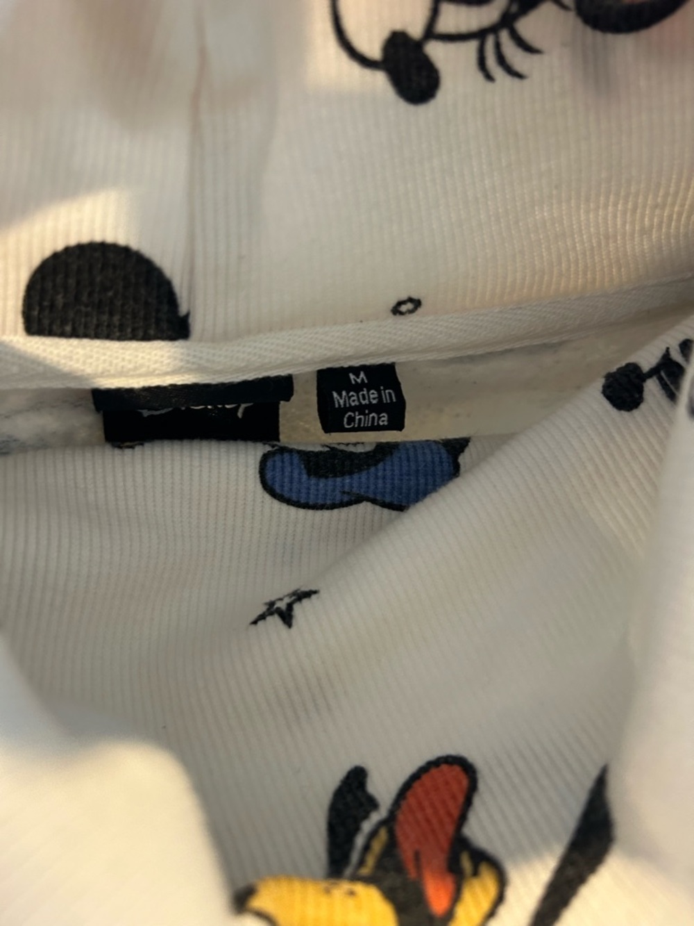 Disney White Cropped Hoodie with Mickey & Friends Print - Picture 4 of 4